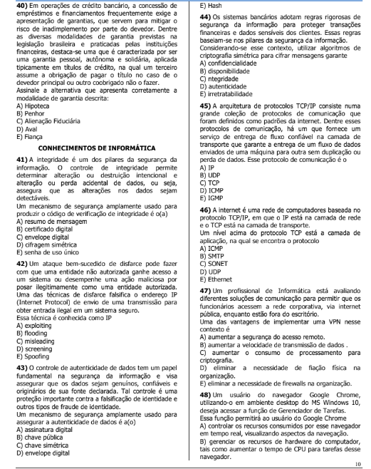 Questões comentadas de Conhecimentos Bancários e Informática